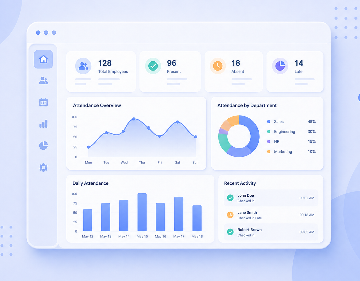 mPresent attendance dashboard and reports